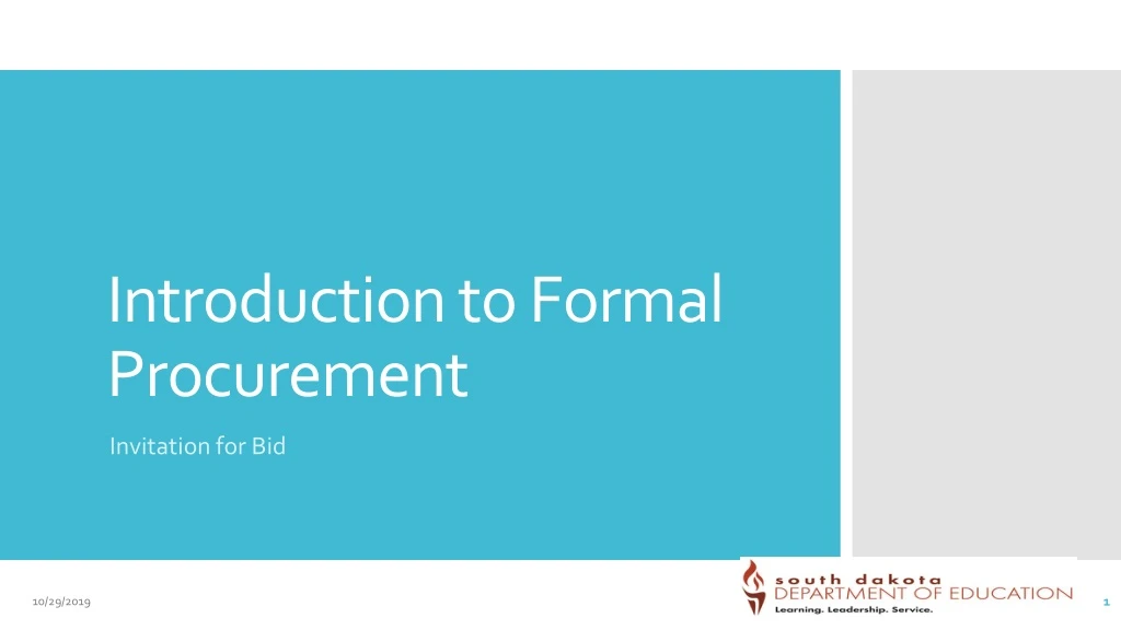 introduction to formal procurement