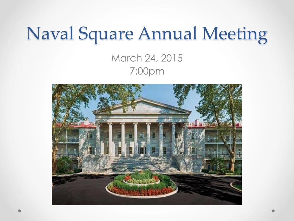 naval square annual meeting
