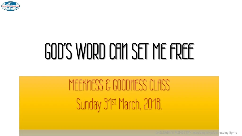 god s word can set me free
