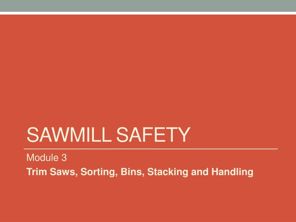 sawmill safety