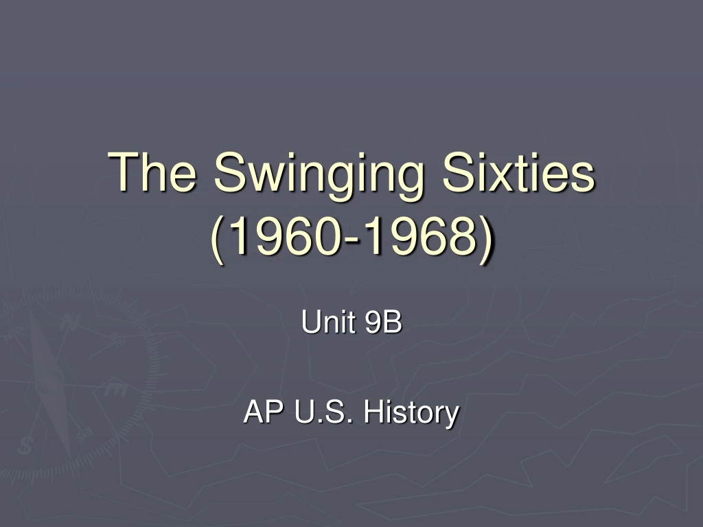 the swinging sixties 1960 1968