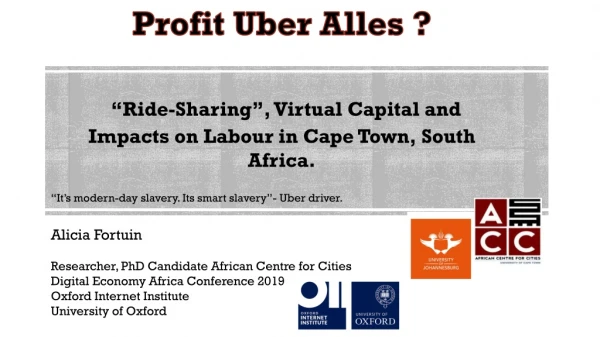 Profit Uber Alles ?