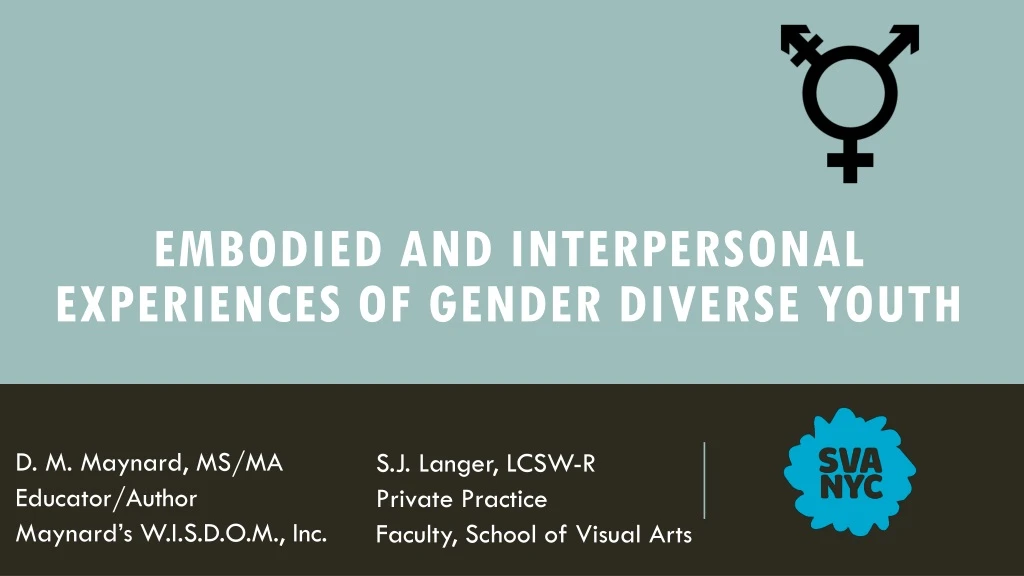 embodied and interpersonal experiences of gender diverse youth