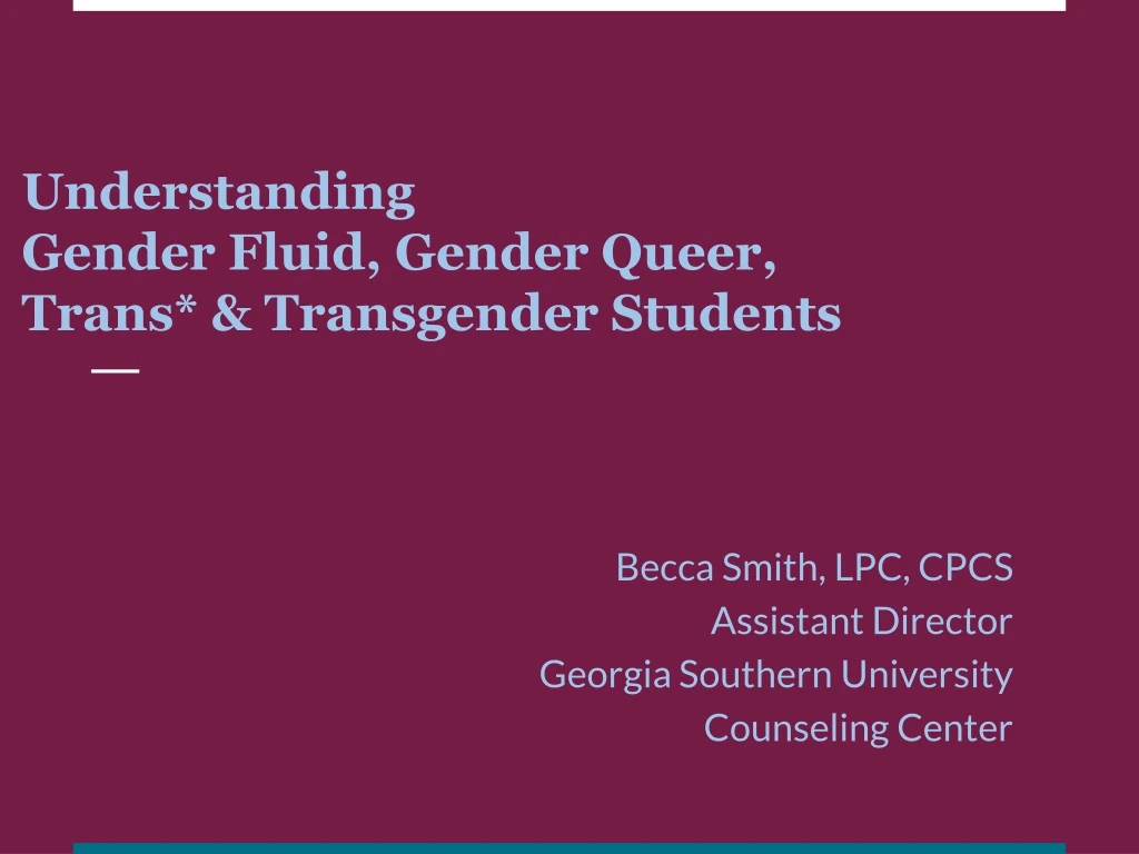 understanding gender fluid gender queer trans transgender students