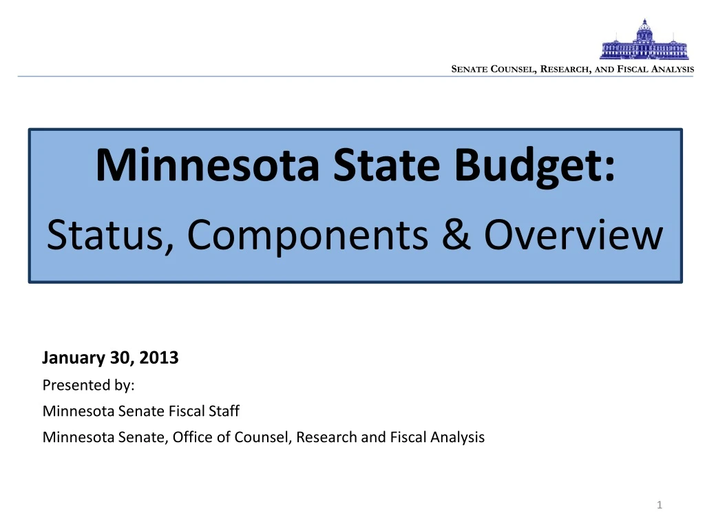 minnesota state budget status components overview