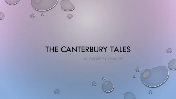 The Canterbury tales