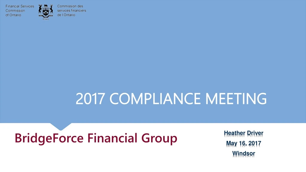 2017 compliance meeting