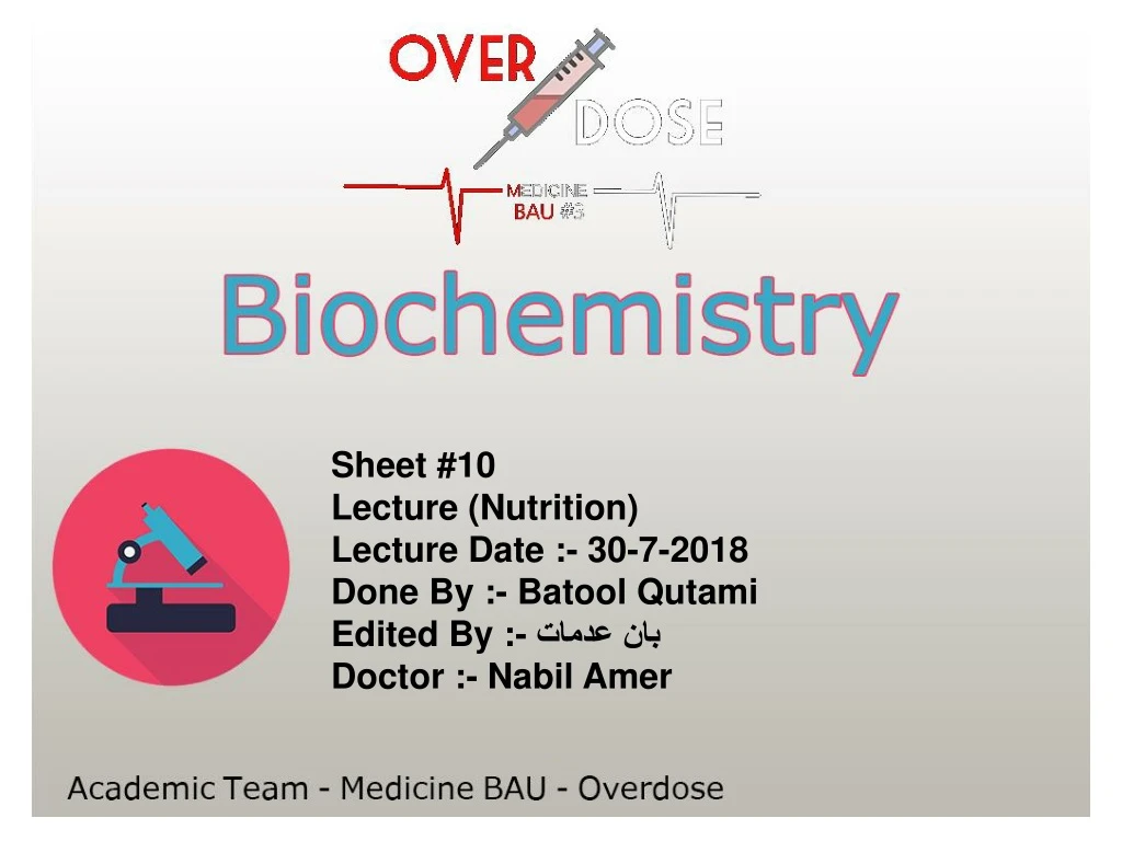 sheet 10 lecture nutrition lecture date 30 7 2018