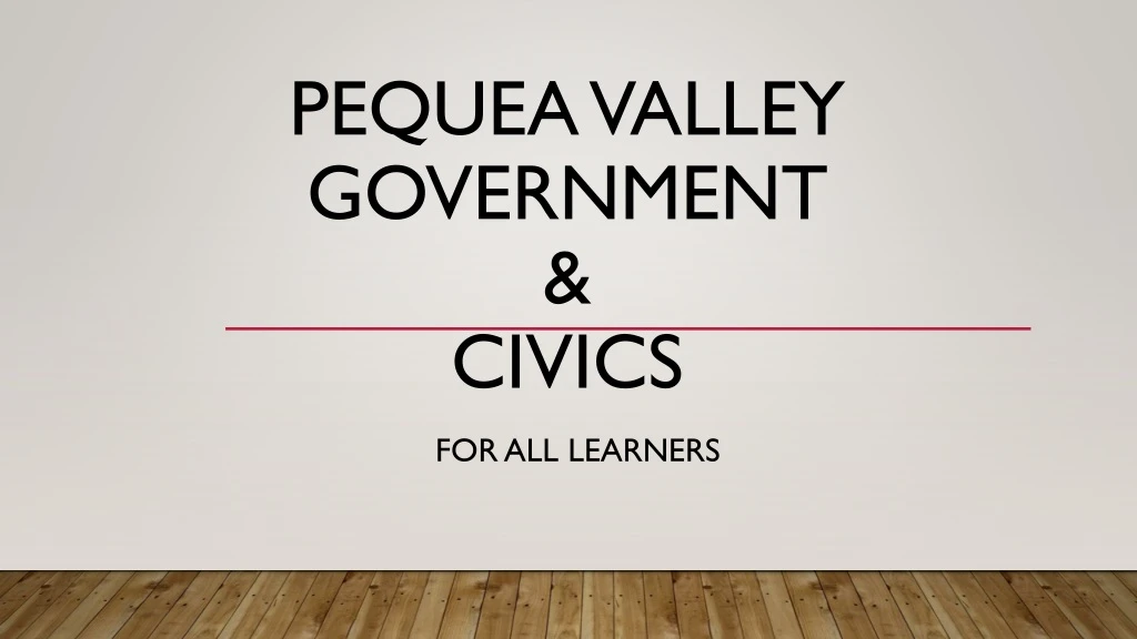 pequea valley government civics