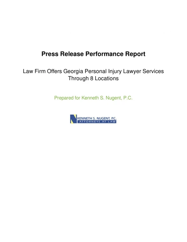 press release performance report