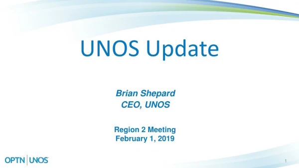 Brian Shepard CEO, UNOS