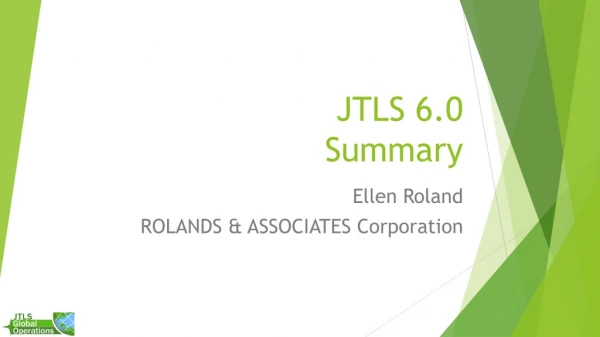 JTLS 6.0 Summary