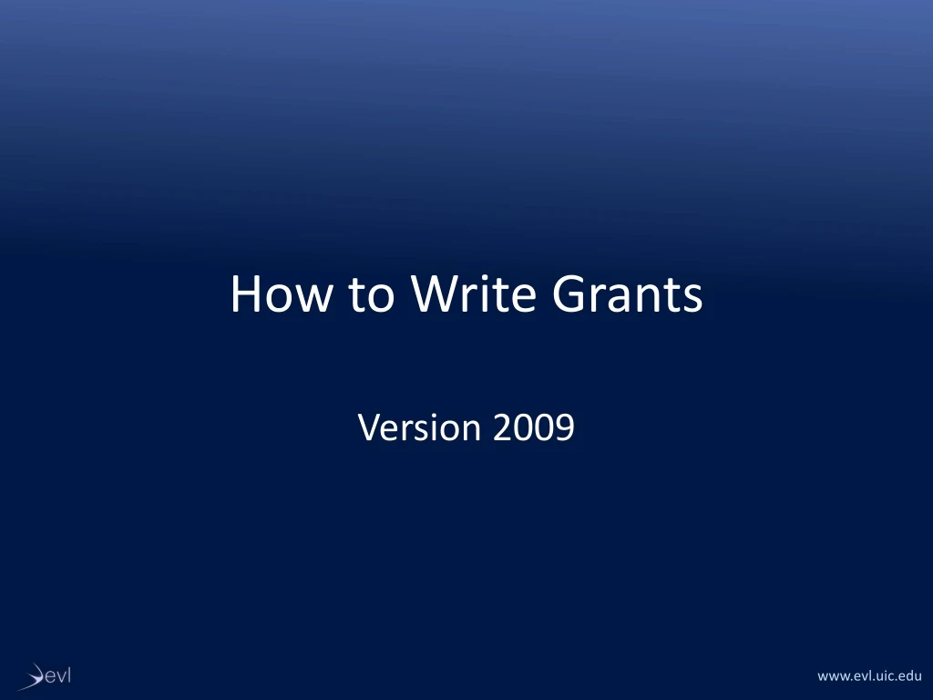 how to write grants