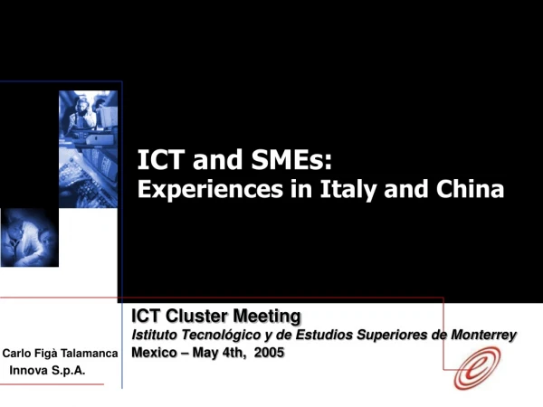 ICT and SMEs: Experiences in Italy and China