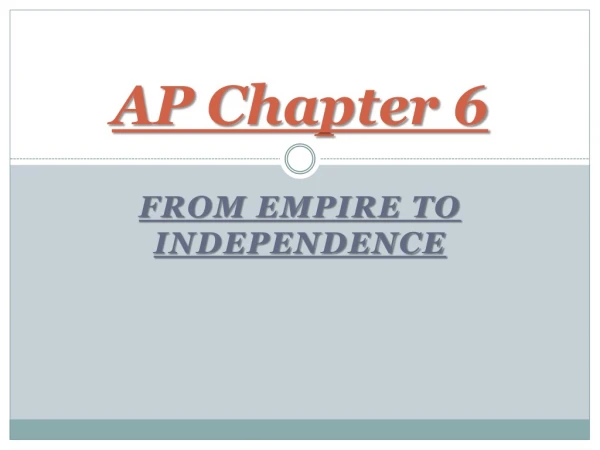 AP Chapter 6