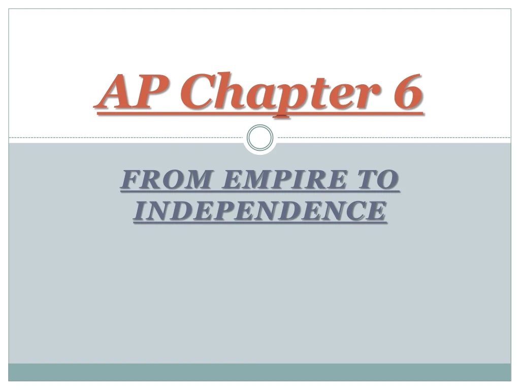 ap chapter 6