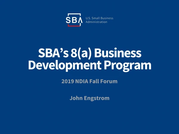 SBA’s 8(a) Business Development Program