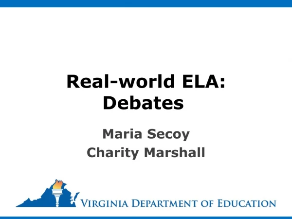 Real-world ELA: Debates 