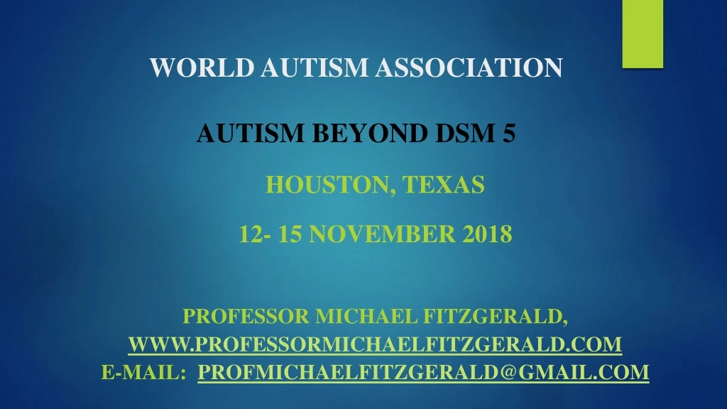 world autism association autism beyond dsm 5