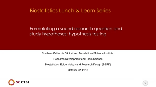 Southern California Clinical and Translational Science Institute: