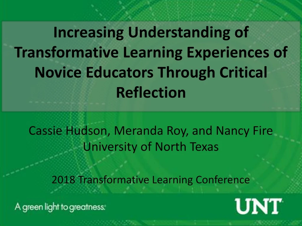 increasing understanding of transformative