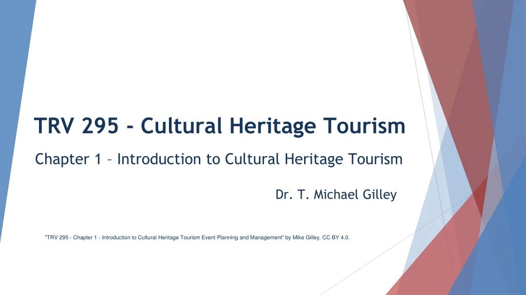 trv 295 cultural heritage tourism