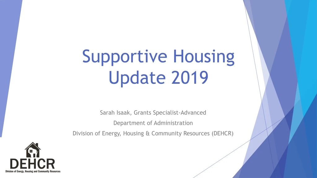 supportive housing update 2019