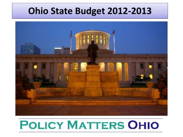 Ohio State Budget 2012-2013