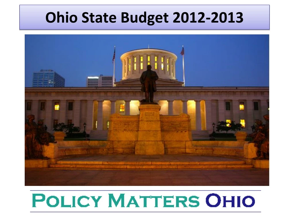 ohio state budget 2012 2013