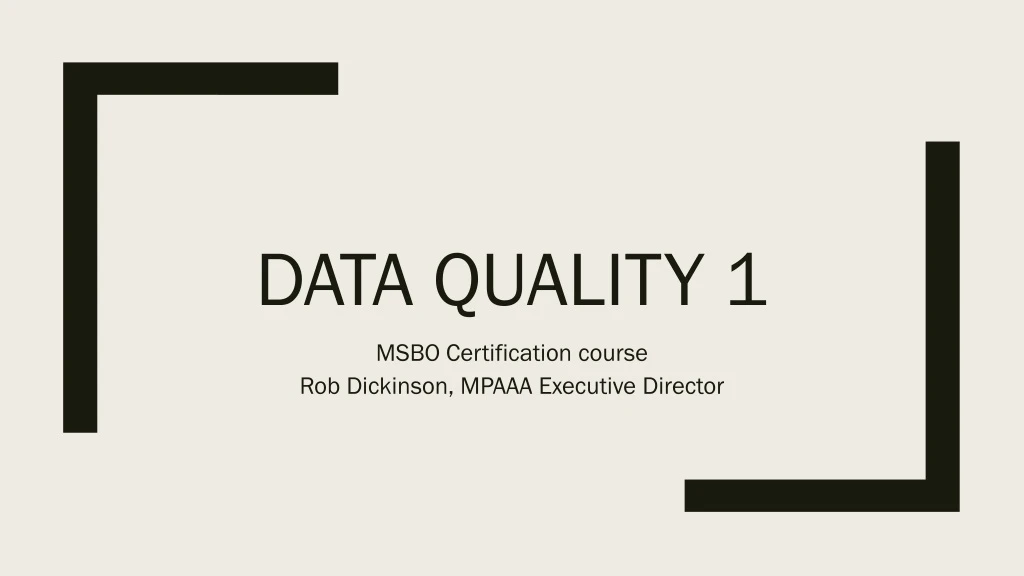 data quality 1