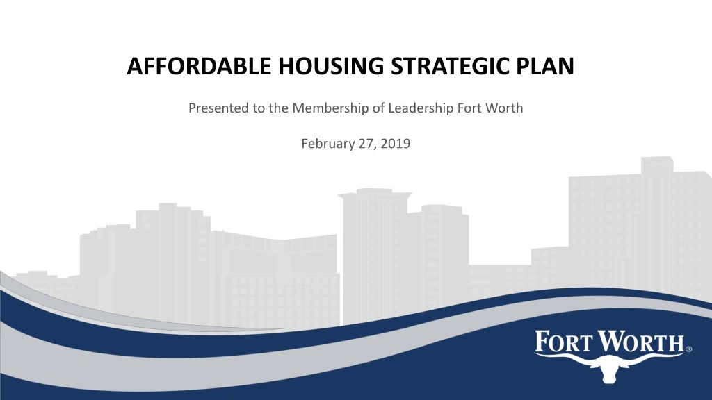 affordable housing strategic plan