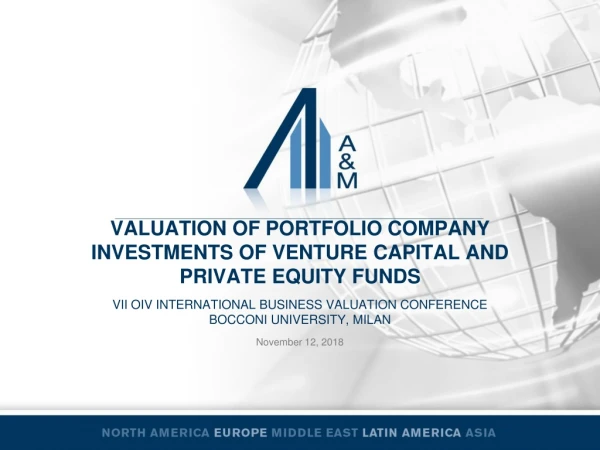 Valuation of Portfolio Company Investments of Venture Capital and Private Equity Funds