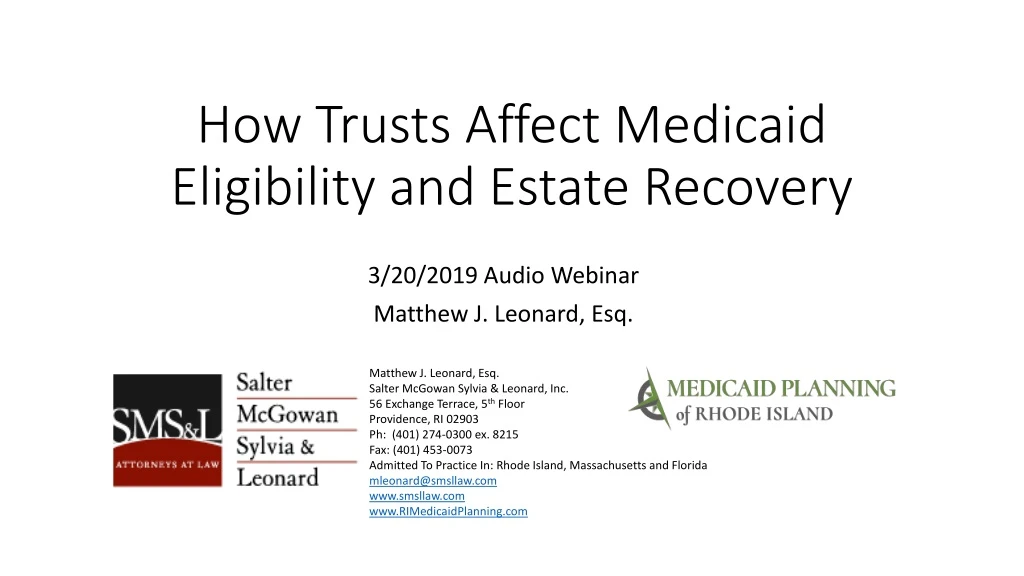how trusts affect medicaid eligibility and estate recovery
