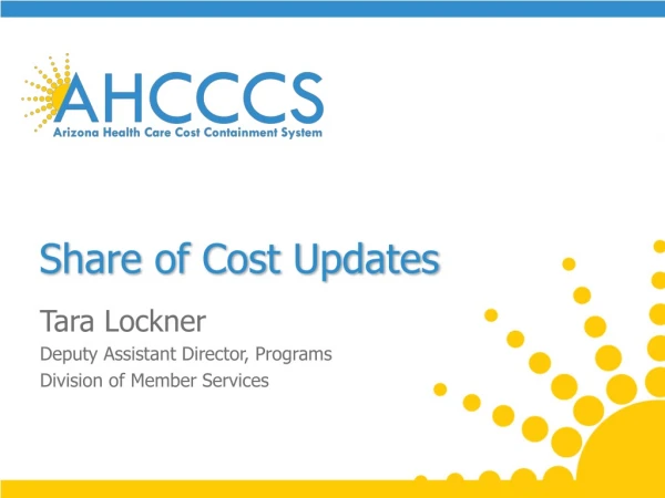 Share of Cost Updates