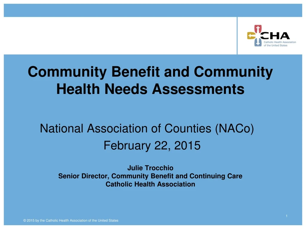 community benefit and community health needs