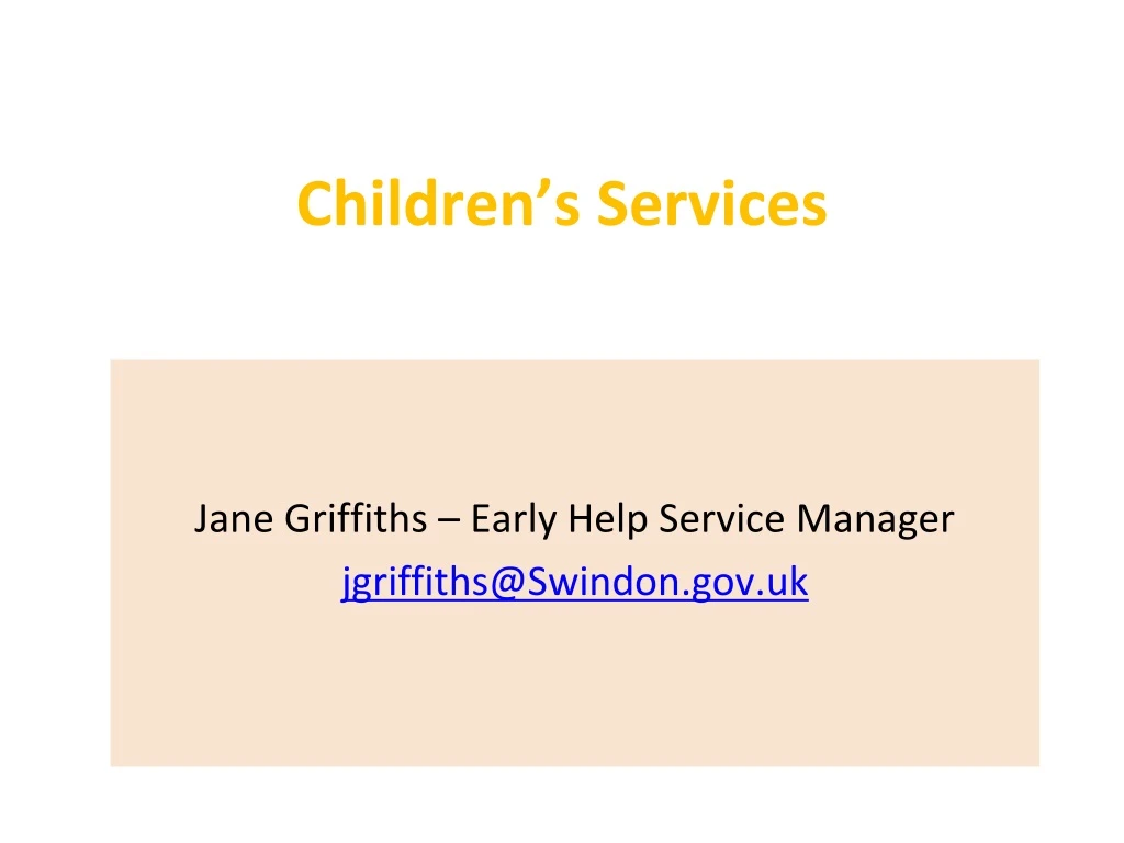 children s services