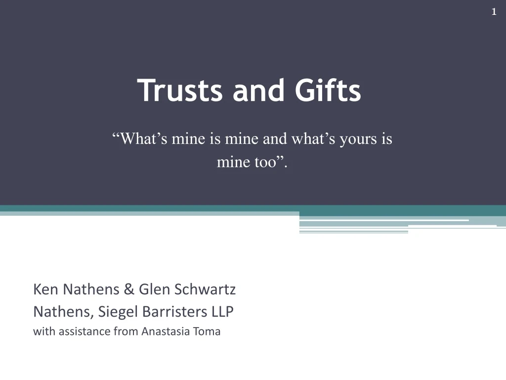 trusts and gifts