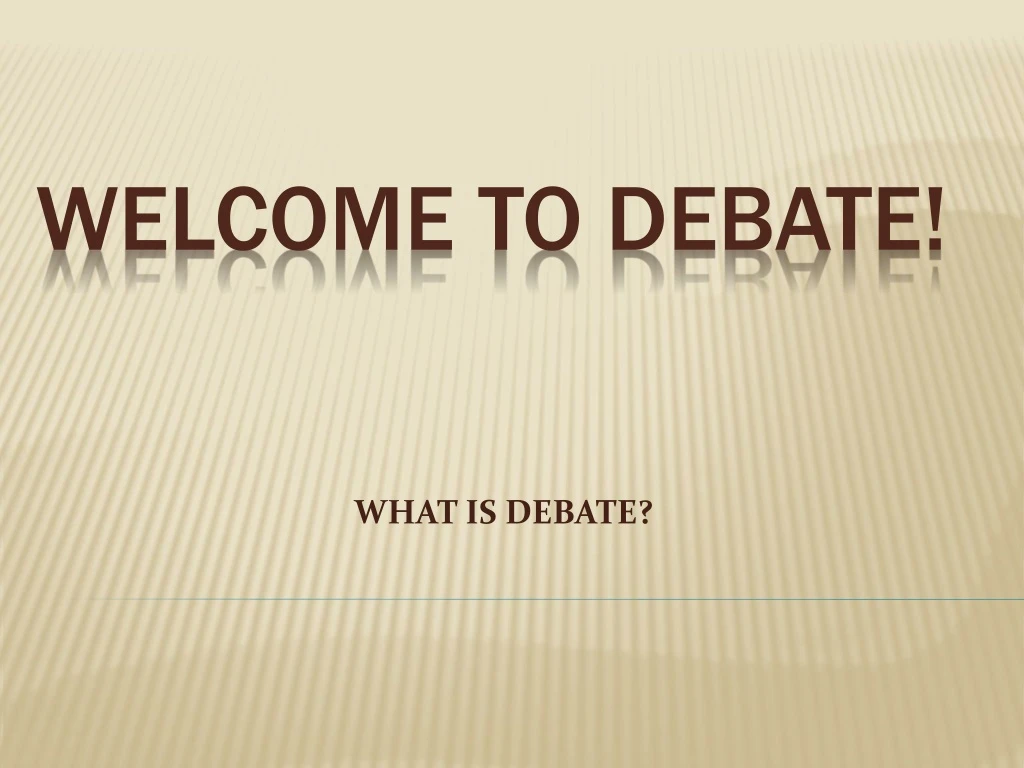 what is debate