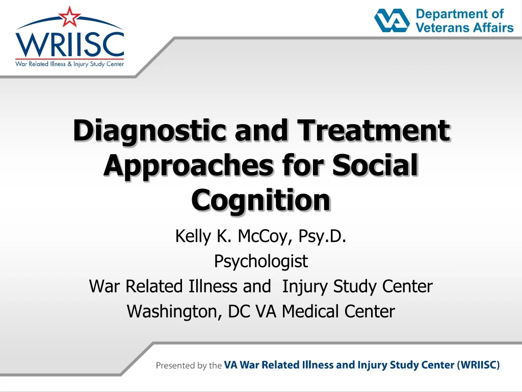 diagnostic and treatment approaches for social cognition