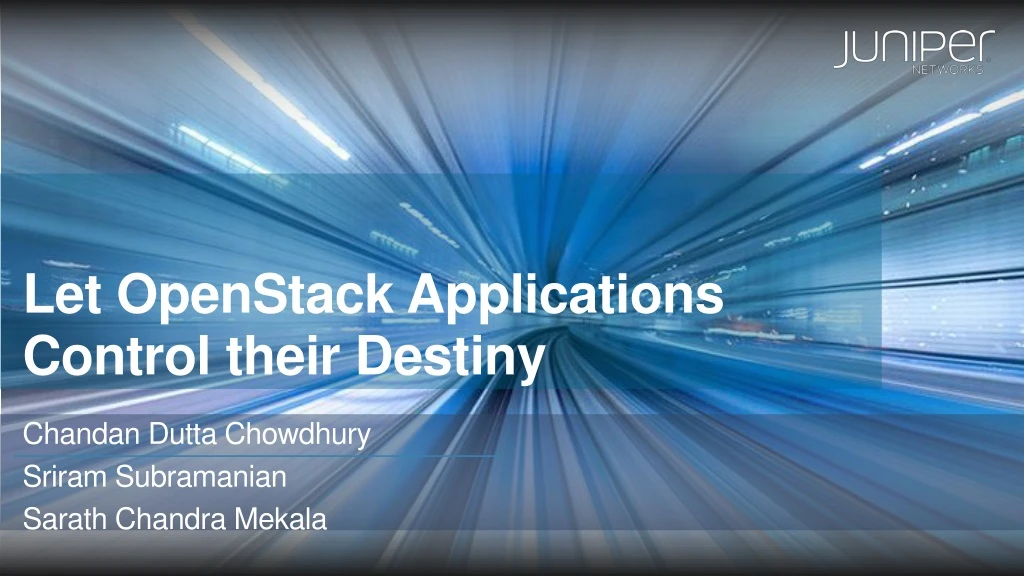 let openstack applications control their destiny