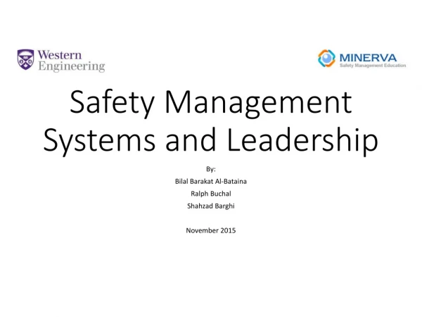 Safety Management Systems and Leadership