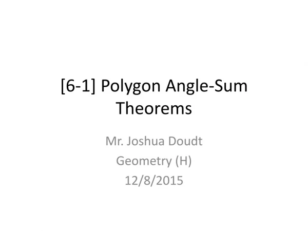 [6-1] Polygon Angle-Sum Theorems