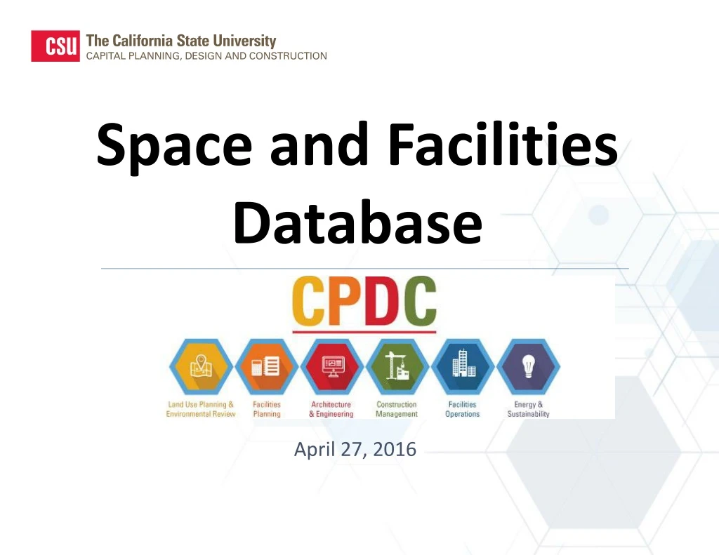 space and facilities database