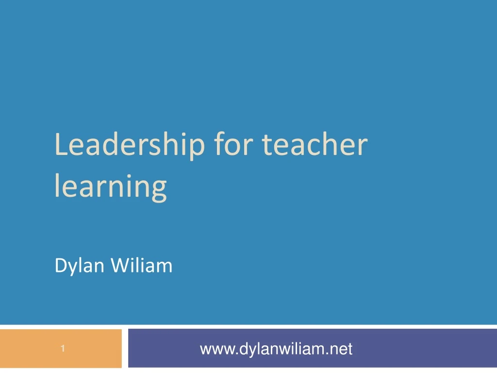 leadershi p for teacher learning