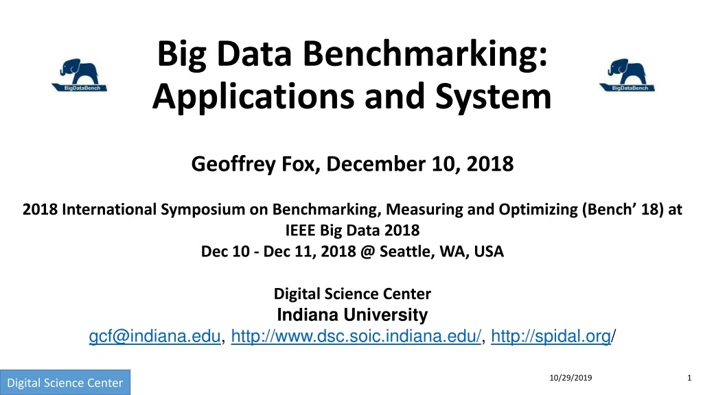 big data benchmarking applications and system