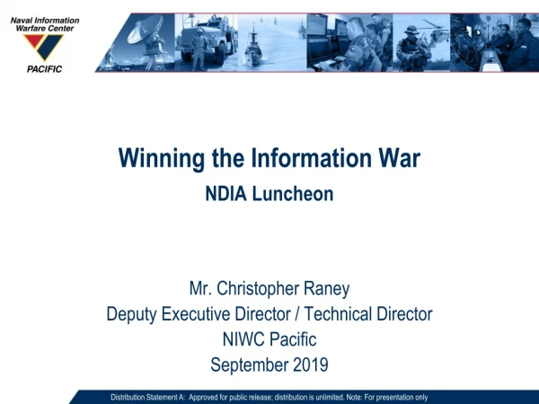 Winning the Information War NDIA Luncheon