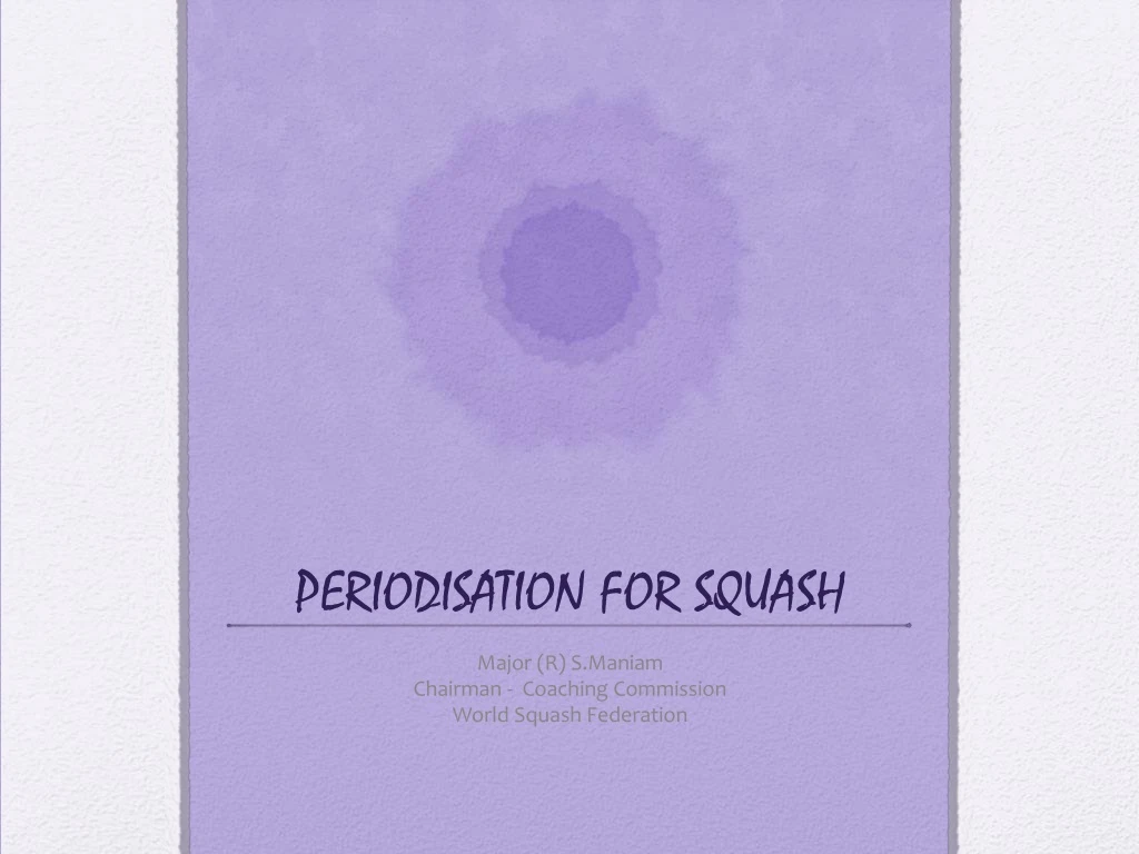 periodisation for squash