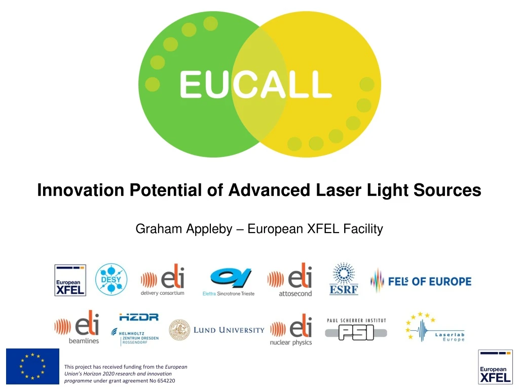 innovation potential of advanced laser light sources graham appleby european xfel facility