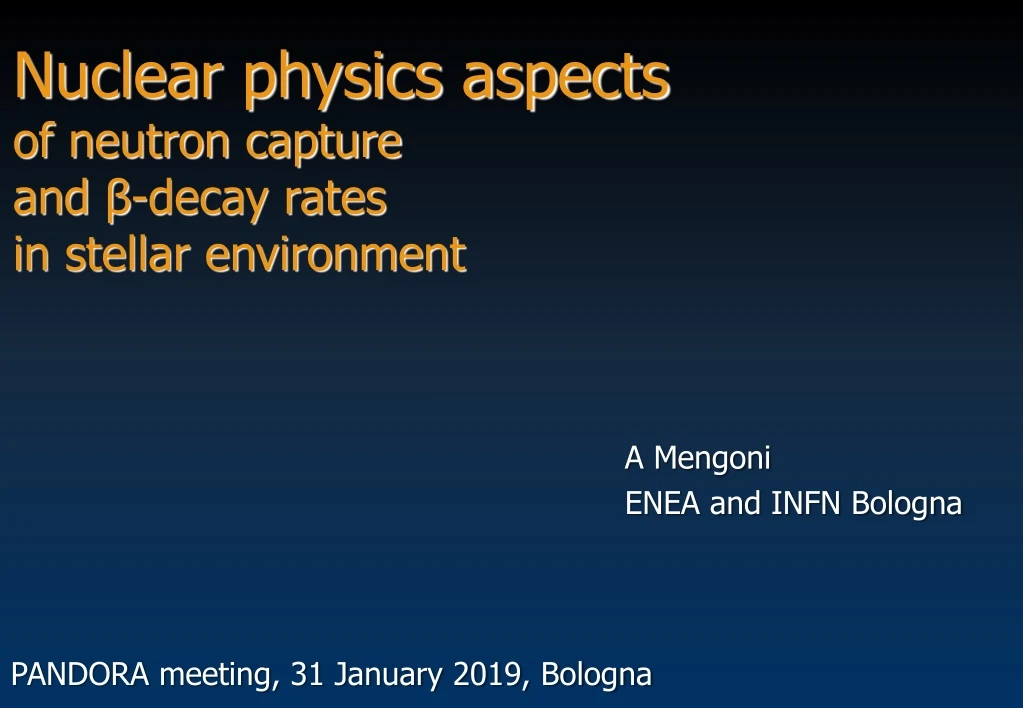 nuclear physics aspects of neutron capture and decay rates in stellar environment