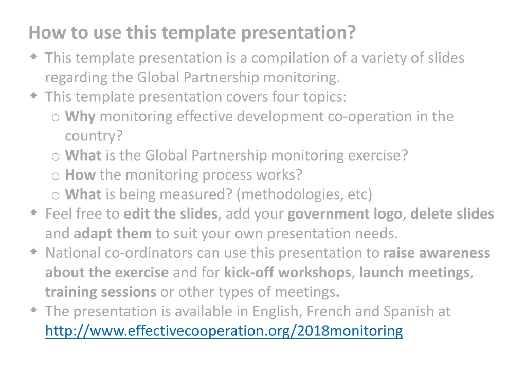 how to use this template presentation this